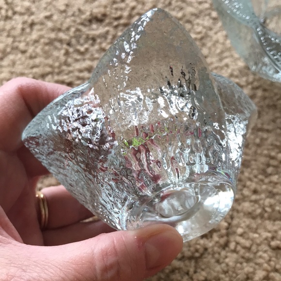 Vintage INDIANA GLASS Set of 2 Crystal Ice Candleholders - Picture 11 of 15